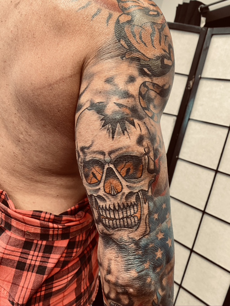 NeoTraditional Skull Tattoo  Slave to the Needle