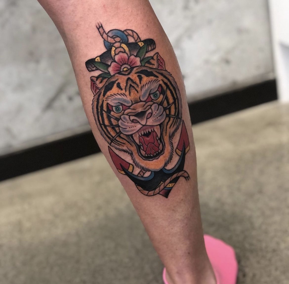 Neo trad Tiger for the homie jotheshow29 thanks for looking        For booking text DM or call the shop I am located  Instagram