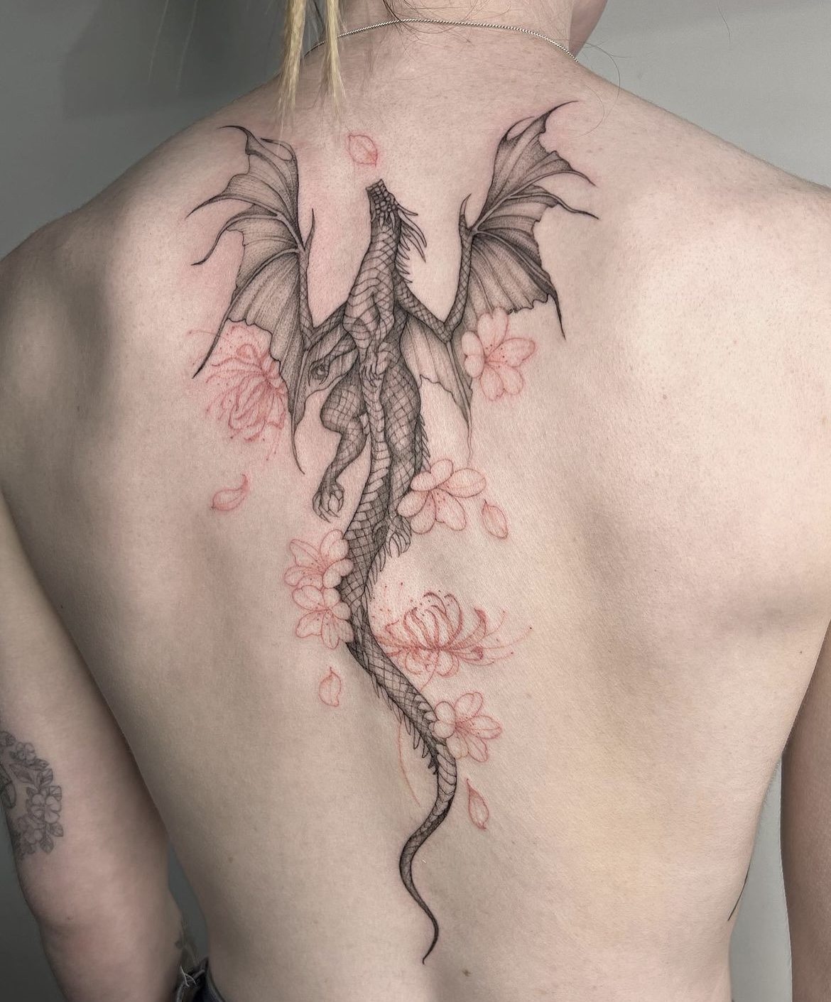 Red dragon for Michelle     tattoo smalltattoo fineline  finelinetattoo tattoogoldcoast goldcoast tattooideas tattoos   Instagram