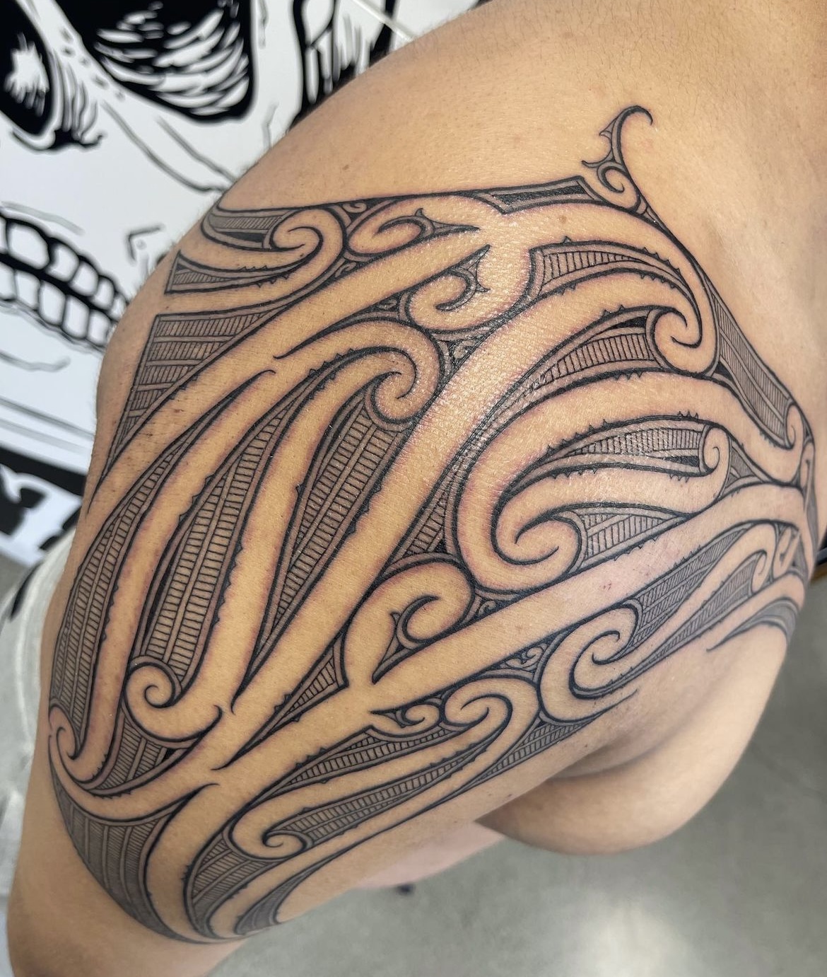 Maori/Poly Back Tattoo - Zealand Tattoo